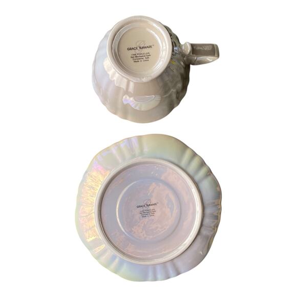 Grace Teaware Opalescent Lusterware Tea Cup & Saucer - Picture 2 of 5